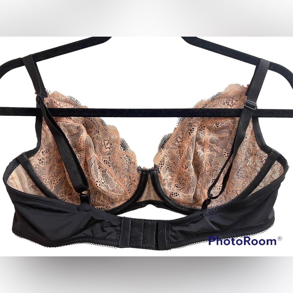 🔥NEW🔥 B.Tempt'd B.Sultry Bra Black Peach Underwired Non-Padded Balcony 36DD - Picture 5 of 7